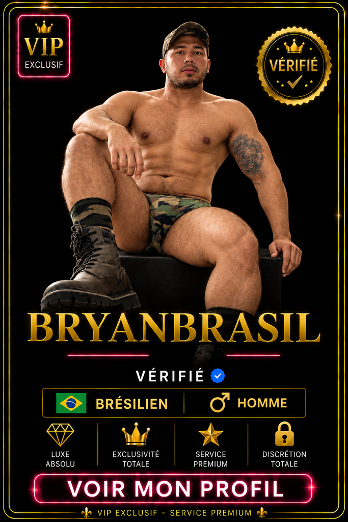 Bryan Brasil –Un Brésilien viril, Expérimenté, affectueux, discret, prêt à combler vos désirs ! Latino, dominant (Versa), 1,79 m, 87 kg, silhouette athlétique et présence irrésistible. Pour celles et ceux qui recherchent une expérience hors du commun, je propose également des rencontres pour vous satisfaire et combler vos désirs dans une alchimie unique, empreinte de connexion, de désir et d'énergie, pour un moment inoubliable. Service discret , dans un cadre confortable et intime, en toute confidentialité. J'accueille hommes, femmes et couples, toujours dans une atmosphère de confiance, de respect et d'engagement total. Je réalise vos fantasmes avec une expérience incroyable ! • Fisting • BDSM • Urophilie • Massagem • Sexe les yeux bandés • Sadisme (consentimentaire, bien sûr) • Collants • Bâillon • Jeux de rôle d'âge • Jeux de cire Si vous souhaitez vivre une expérience plus audacieuse, plus intense et inoubliable, laissez-vous tenter par une expérience différente, entre de bonnes mains. Ponctualité🤌 Confiance🤌Respect🤌 Prep et 100% Clean 🤌photo 100% Contactez-moi via WhatsApp e SMS :